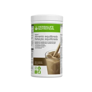 Envase de batido Herbalife Fórmula 1 sabor café latte