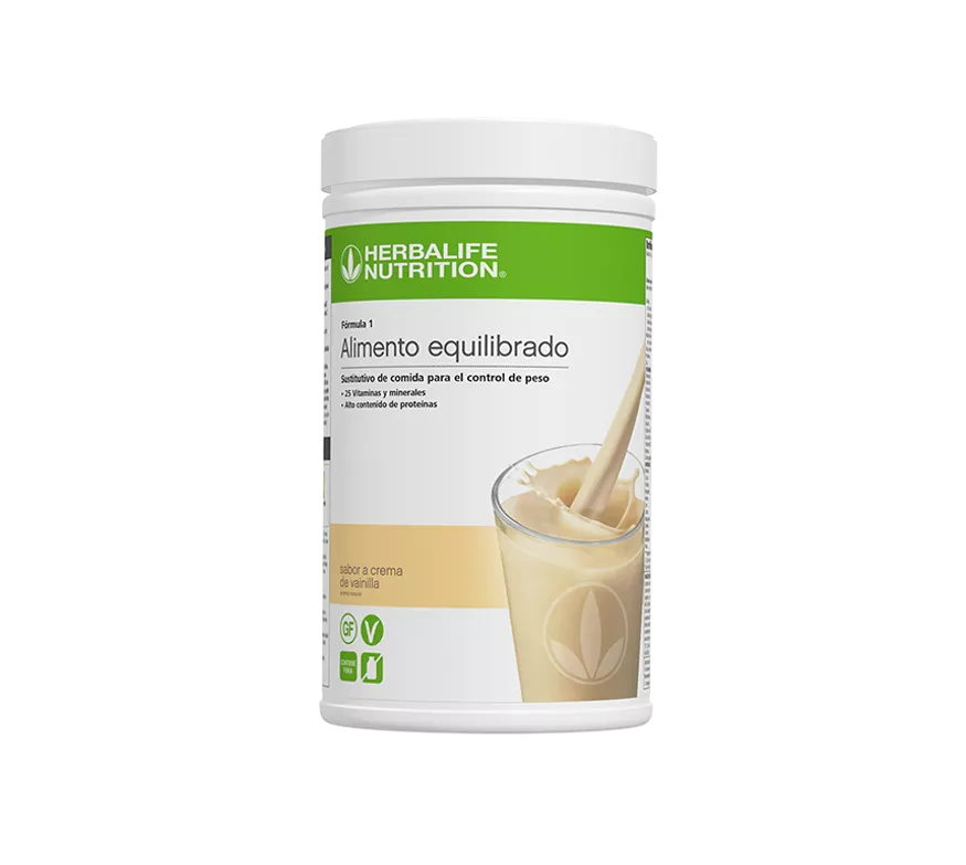 Envase de batido Herbalife Fórmula 1 sabor crema de vainilla de 780 gramos