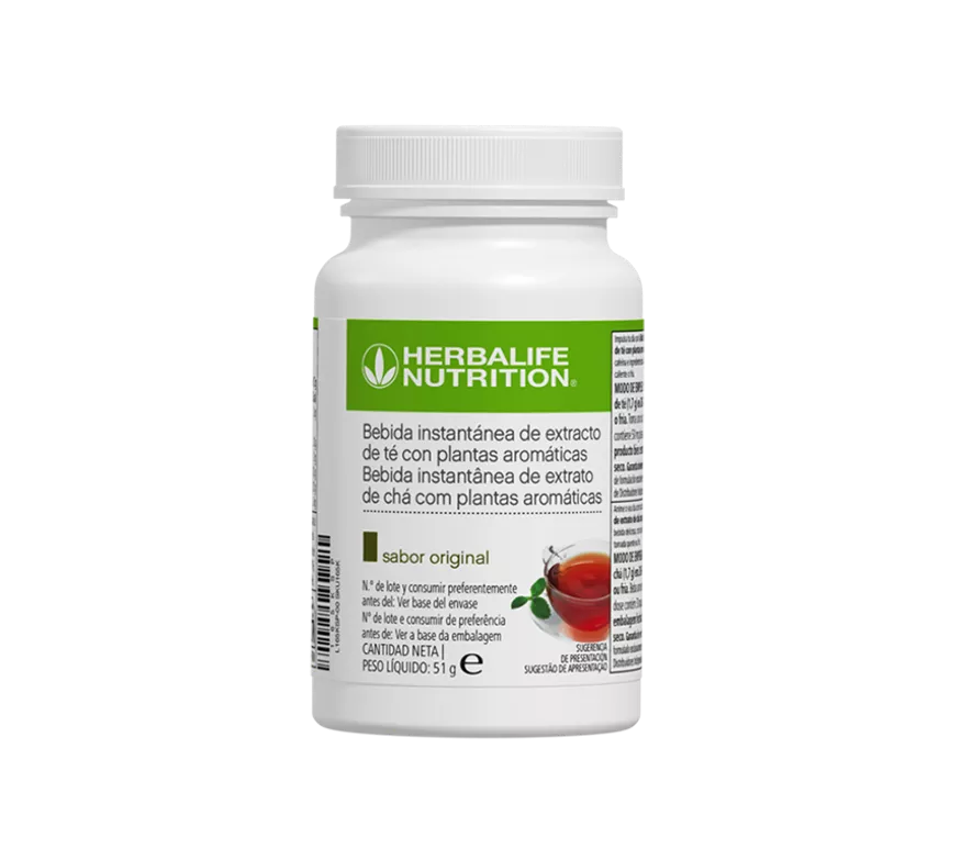 envase de bebida instantánea Herbalife sabor original de 51 gramos