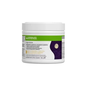 envase del suplemento Night Mode de Herbalife Nutrition sabor manzanilla y melocotón