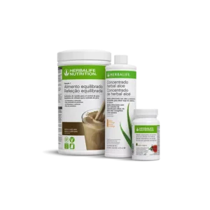 pack desayuno saludable herbalife sabor café latte con fórmula 1, aloe y té concentrado