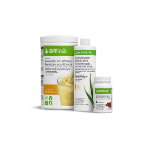 pack desayuno saludable herbalife sabor plátano con fórmula 1, aloe y té concentrado