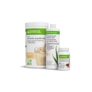 pack desayuno saludable herbalife sabor vainilla con fórmula 1, aloe y té concentrado