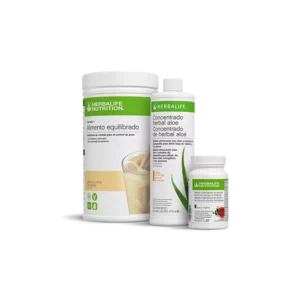 pack desayuno saludable herbalife sabor vainilla con fórmula 1, aloe y té concentrado