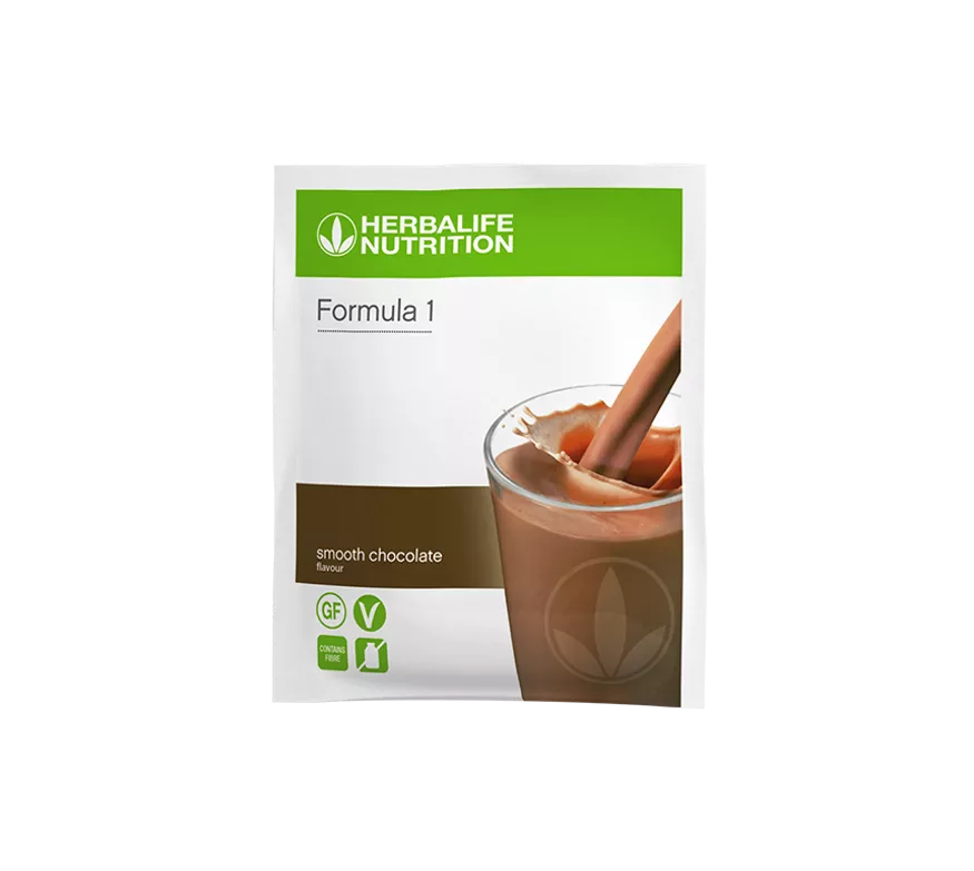 Sobre de batido Herbalife Fórmula 1 sabor chocolate cremoso