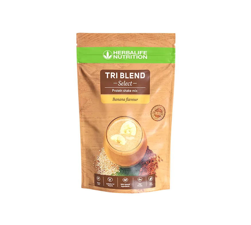 Batido proteico Tri Blend Select Herbalife sabor plátano