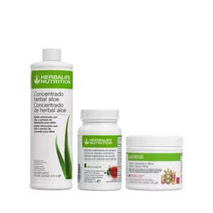 Pack Chupapanzas Herbalife (Botella TAF): Bebida de Avena, Manzana y Fibra, Té Instantáneo Original y Concentrado de Aloe Vera.