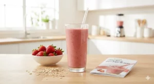 Preparación de un batido nutritivo siguiendo la guía sobre cómo tomar Herbalife para bajar de peso.